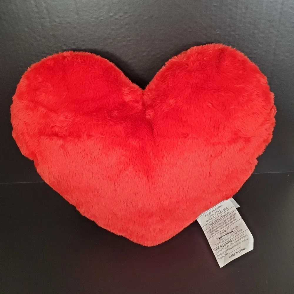 Large Red Heart Decorative Pillow SOFT Minky Fabric‎ Valentines Day Love 18x14